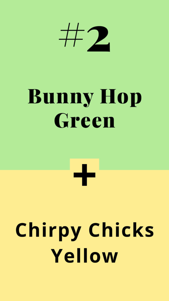 A year of holiday colour combinations - Bunny Hop Green + Chirpy Chicks Yellow - The Template Emporium