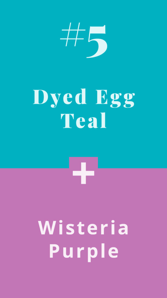 A year of holiday colour combinations - Dyed Egg Teal + Wisteria Purple - The Template Emporium