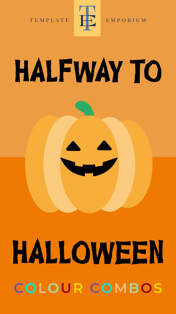 A year of holiday colour combinations - Halfway to Halloween - The Template Emporium