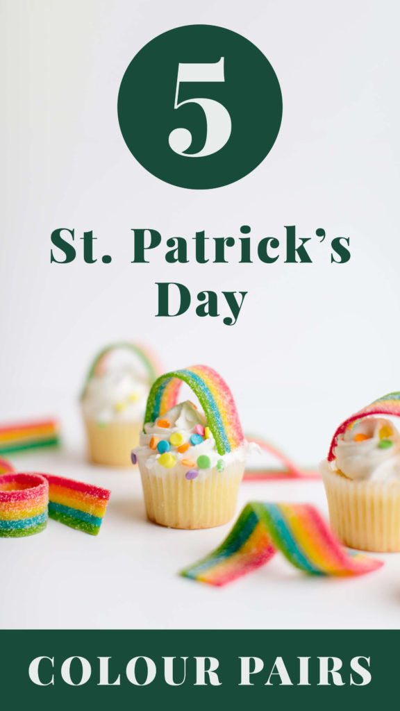 A year of holiday colour combinations - St Patrick's Day Colour pairs - The Template Emporium