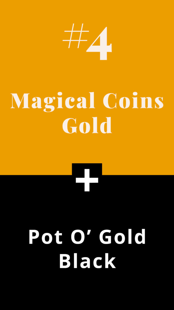 A year of holiday colour combinations - Magical Coins Gold + Pot O'Gold Black - The Template Emporium