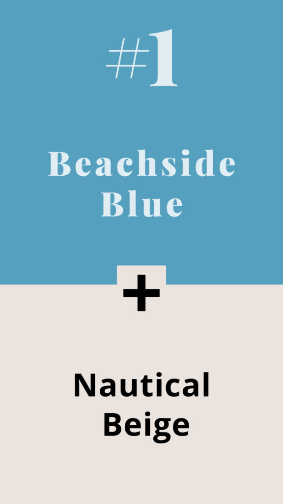 All seasons Colour Combinations - Summer combos - Beachside Blue + Nautical Beige - The Template Emporium
