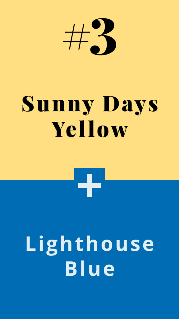 All seasons Colour Combinations - Summer combos - Sunny Days Yellow + Lighthouse Blue - The Template Emporium