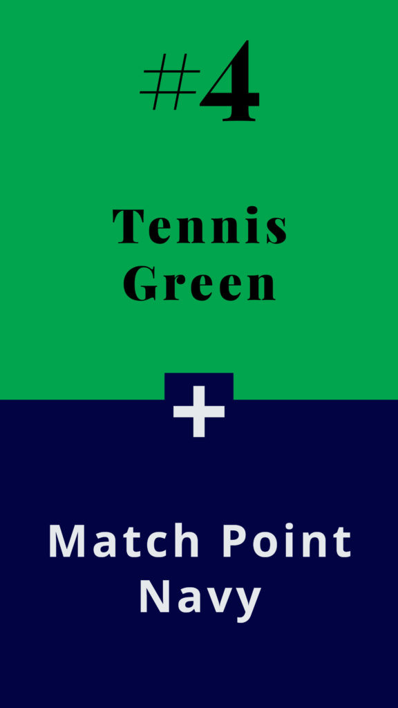 All seasons Colour Combinations - Summer combos - Tennis Green + Match Point Navy - The Template Emporium