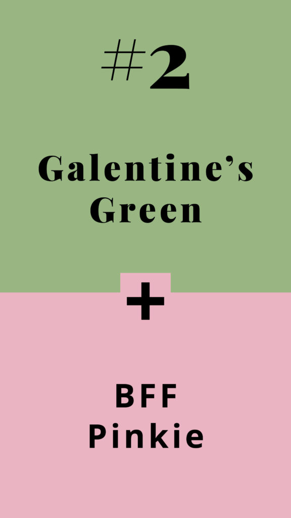 A year of holiday colour combinations - Galentine's Green + BFF Pinkie - The Template Emporium