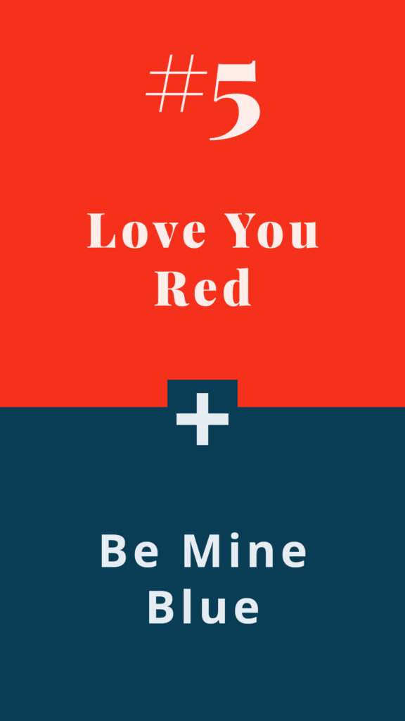 A year of holiday colour combinations - Love you red + be mine blue - The Template Emporium