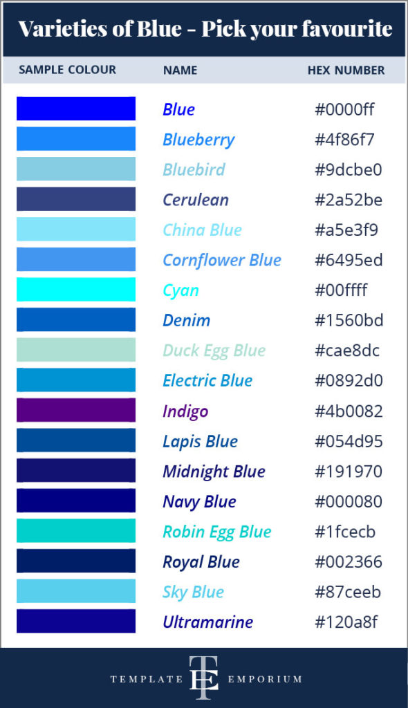 Blue as your branding colour - The Template Emporium - The Template Emporium