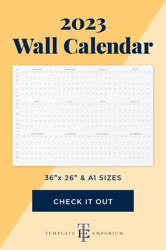 2023 Wall Calendar - The Template Emporium