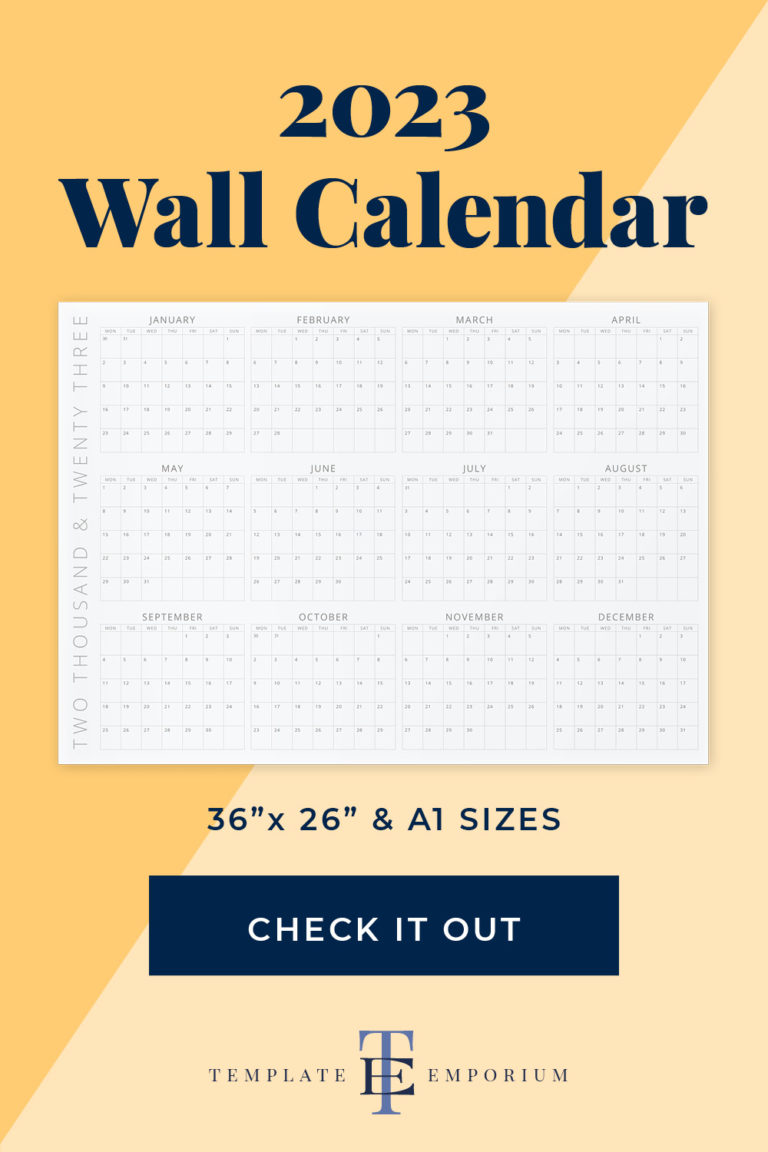 Year at a Glance Wall Calendar