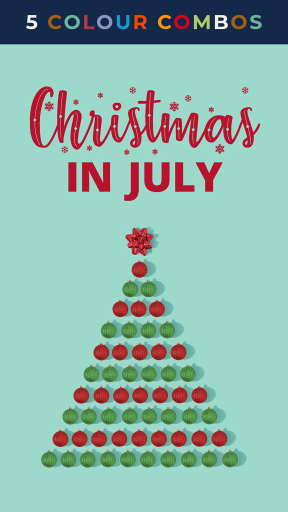 A year of holiday colour combinations - Christmas in July - The Template Emporium