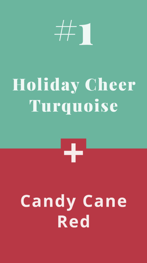 A year of holiday colour combinations - Christmas in July - Holiday cheer turquoise + candy cane red - The Template Emporium
