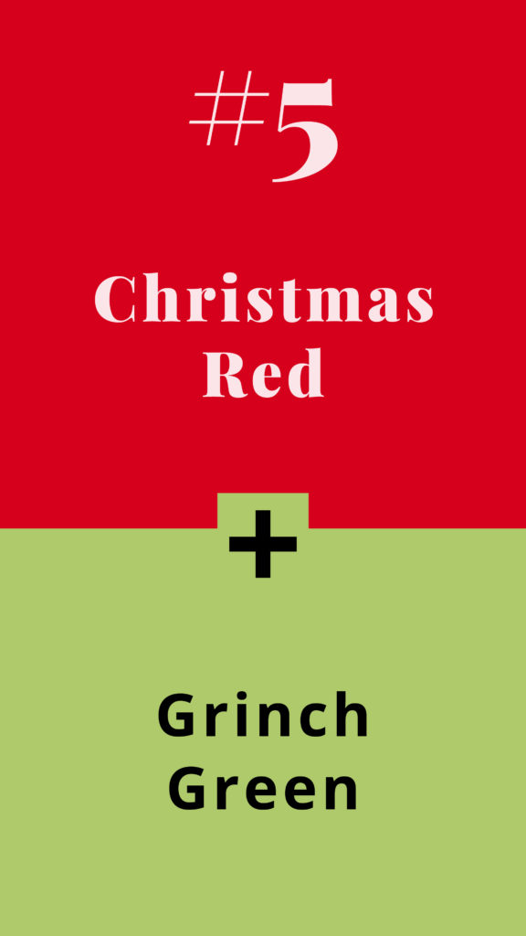 A year of holiday colour combinations - Christmas in July - Christmas Red + Grinch Green - The Template Emporium