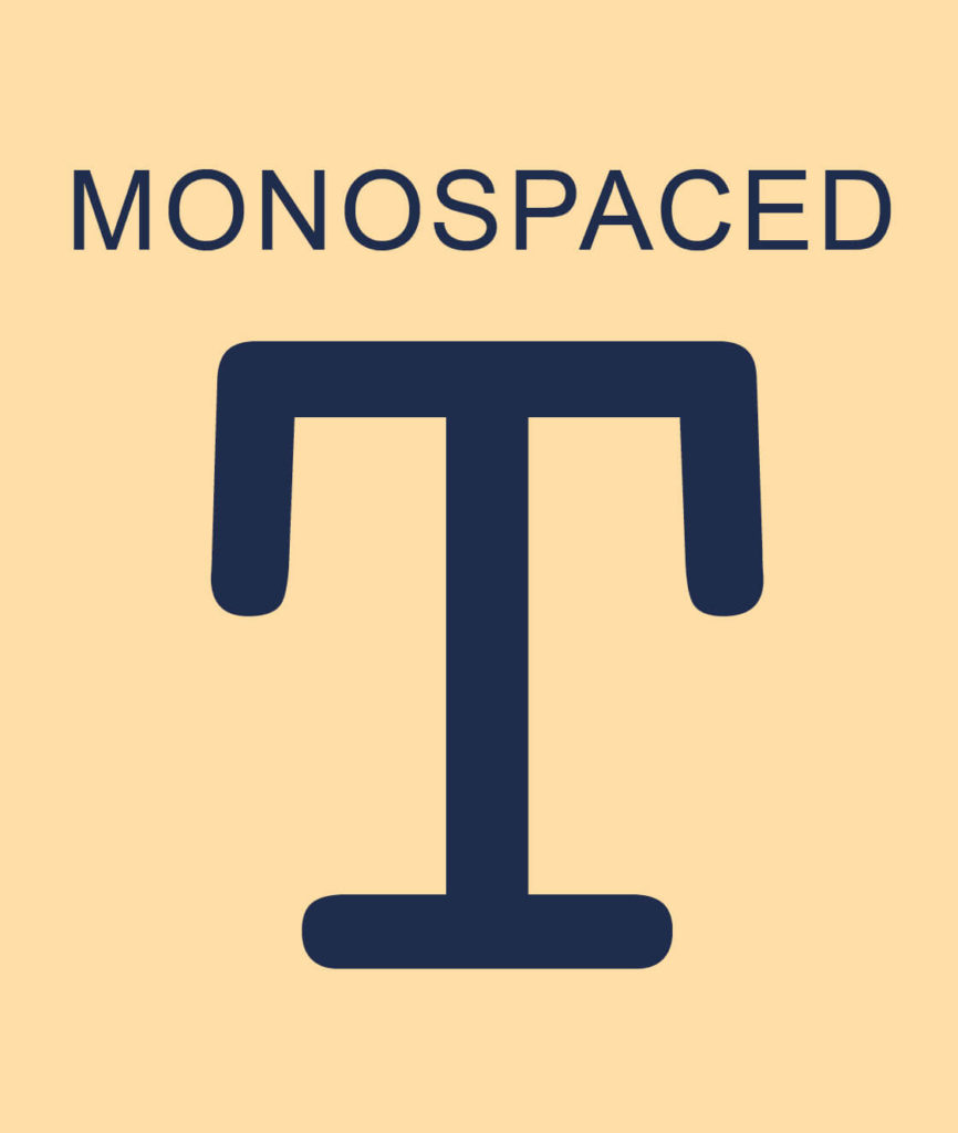 Typeface Categories - Monospaced - The Template Emporium.