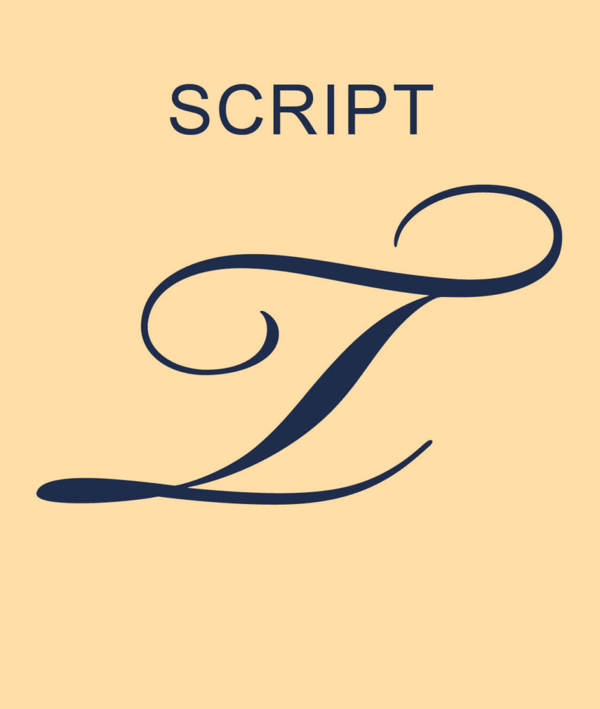 Typeface Categories - Script - The Template Emporium