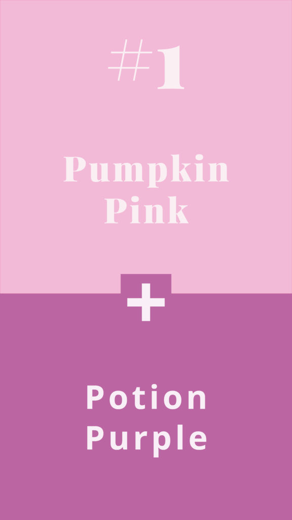 Pinkoween Colour Pairs - Pumpkin Pink + Potion Purple - The Template Emporium