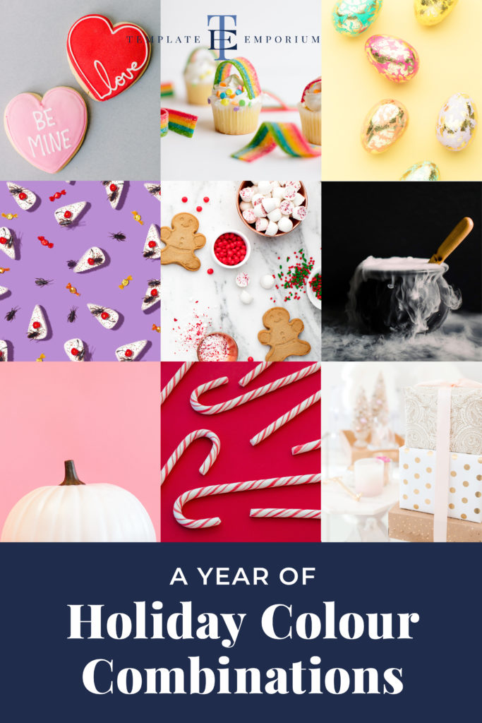 A year of holiday colour combinations - The Template Emporium