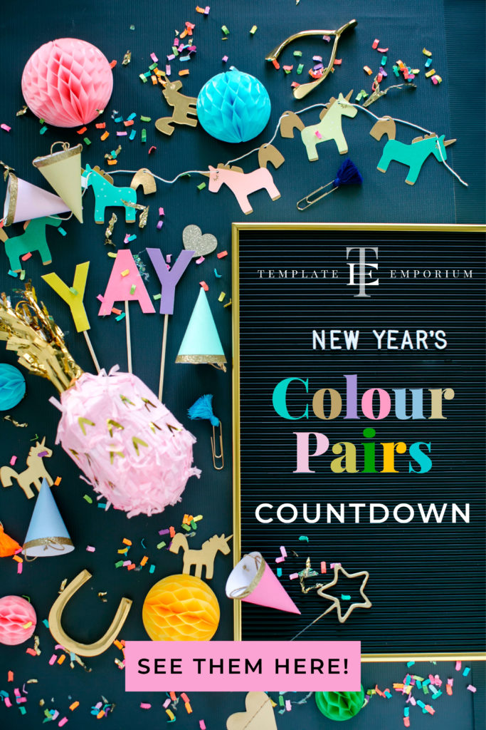 New Year's Eve Colour Pairs Countdown - The Template Emporium