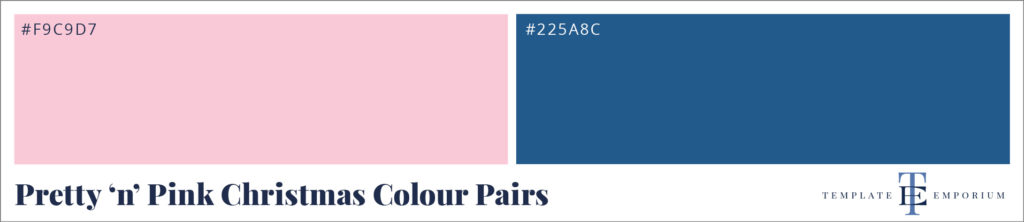 Pink Christmas colour pair 2 - The Template Emporium