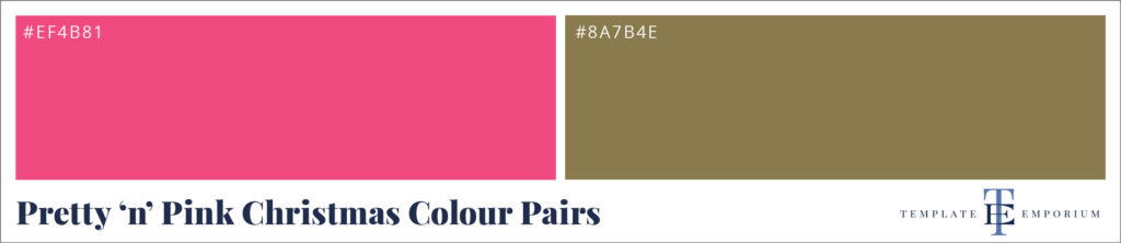 Pink Christmas colour pair pinks 8 - The Template Emporium