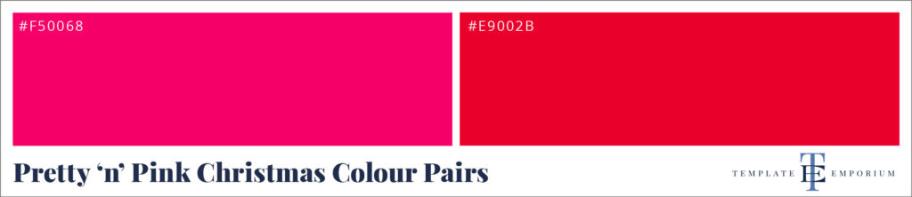 Pink Christmas colour pair pinks 25 - The Template Emporium