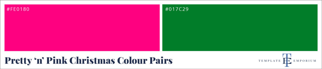 Pink Christmas colour pair pinks 29 - The Template Emporium