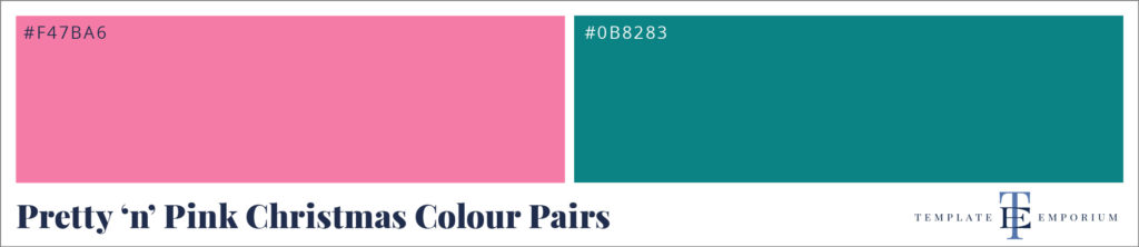 Pink Christmas colour pair pinks 20 - The Template Emporium