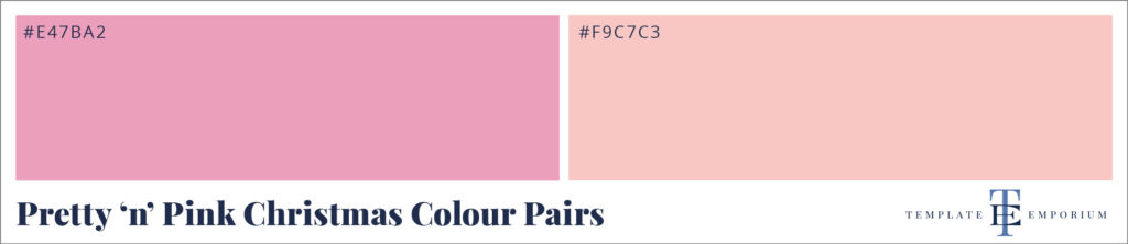 Pink Christmas colour pair pinks 24 - The Template Emporium