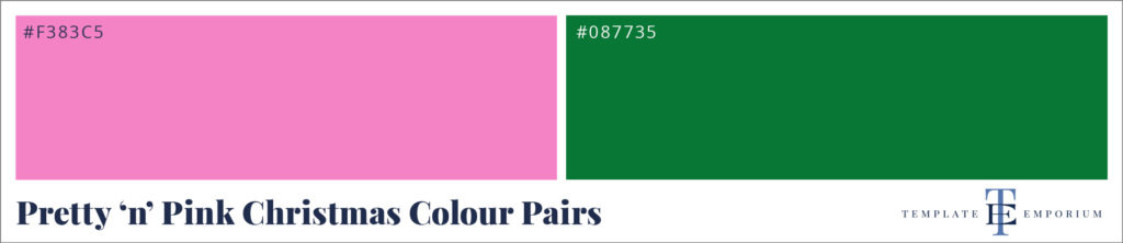 Pink Christmas colour pair pinks 3 - The Template Emporium