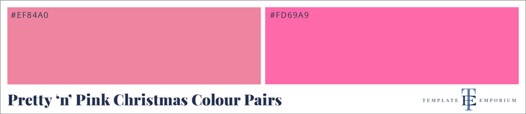 Pink Christmas colour pair pinks 27 - The Template Emporium