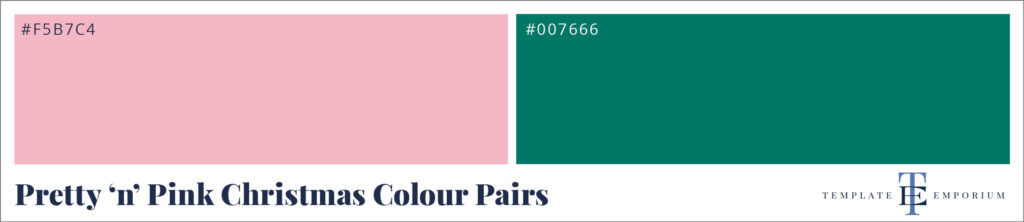 Pink Christmas colour pair pinks 23 - The Template Emporium