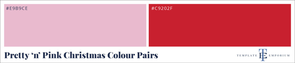 Pink Christmas colour pair pinks 4 - The Template Emporium