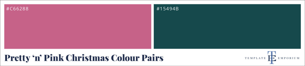 Pink Christmas colour pair pinks 26 - The Template Emporium