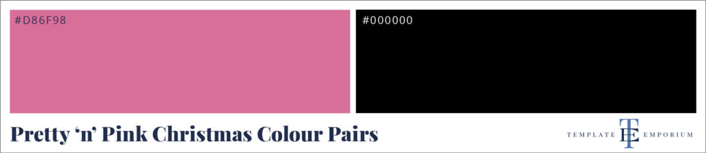 Pink Christmas colour pair pinks bonus 31 - The Template Emporium