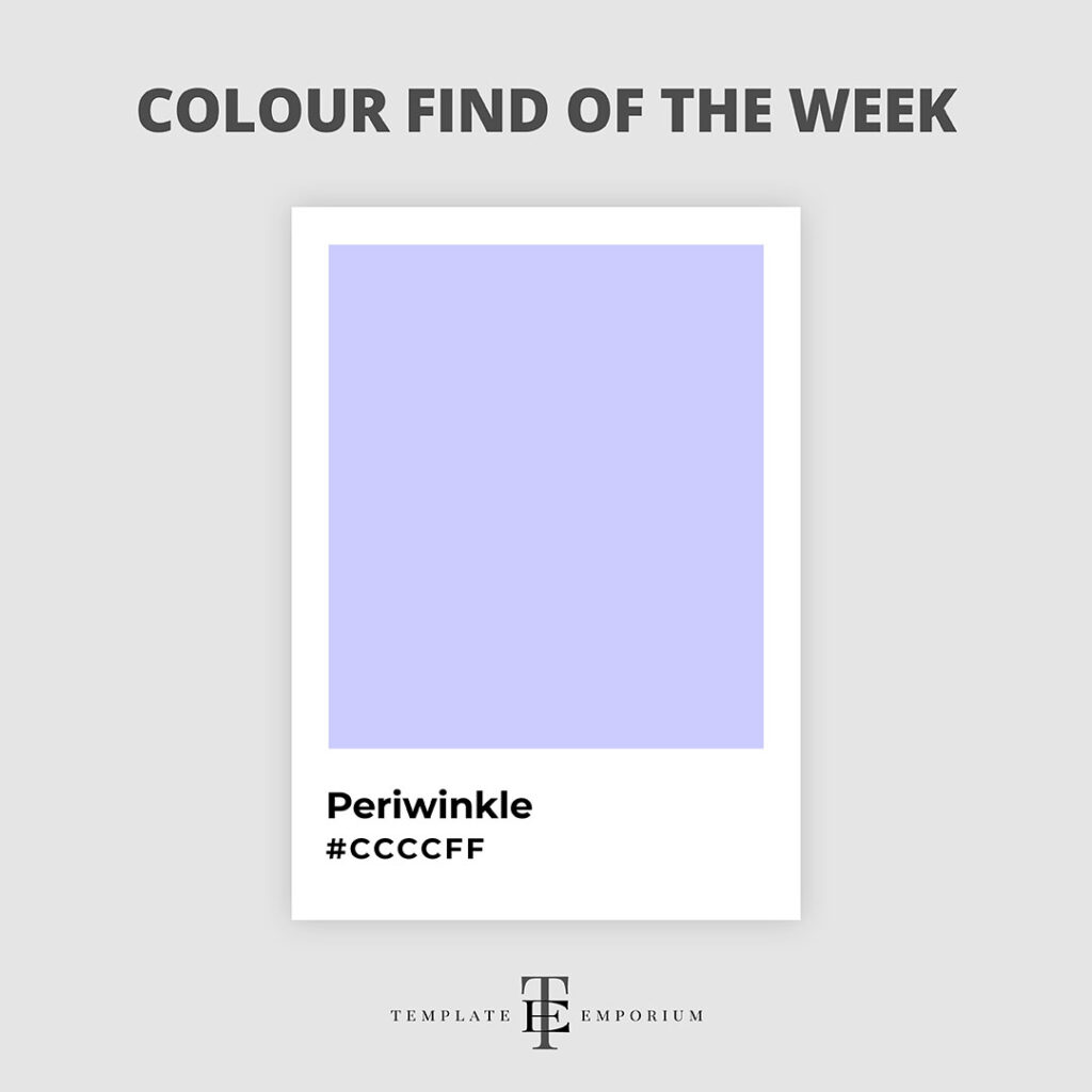 colour find of the week - periwinkle - The Template Emporium