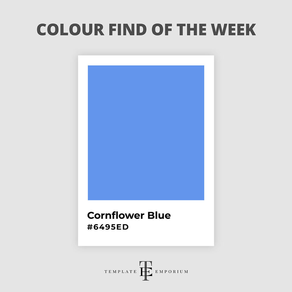 colour find of the week - cornflower blue - The Template Emporium