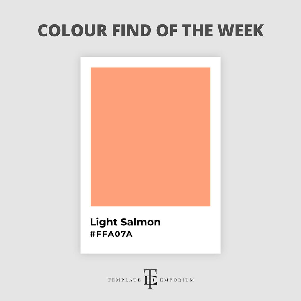 colour find of the week - light salmon - The Template Emporium