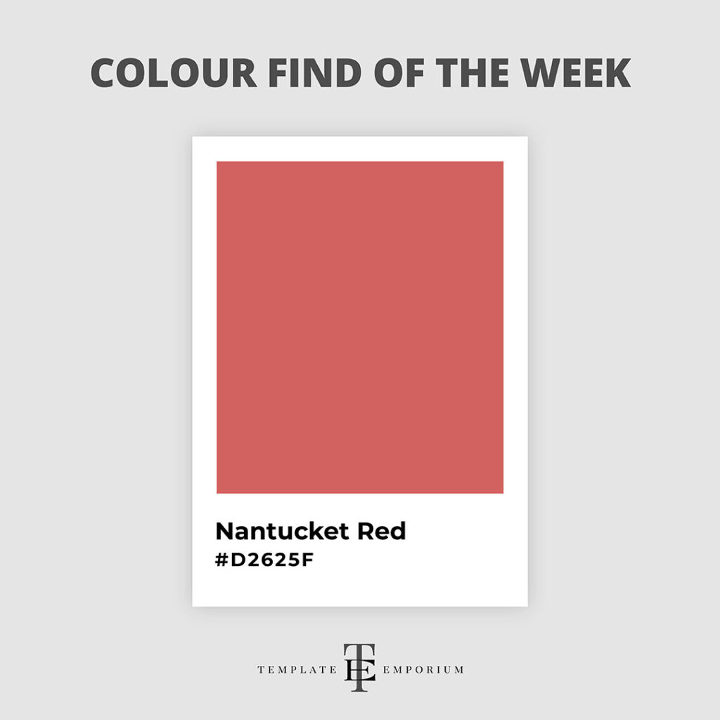 colour find of the week - nantucket red - The Template Emporium