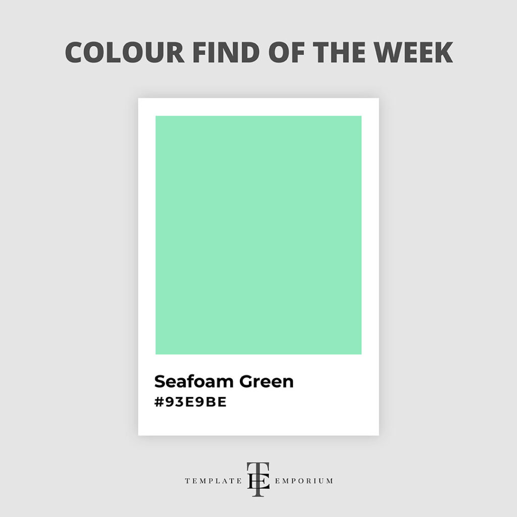 colour find of the week - seafoam green - The Template Emporium