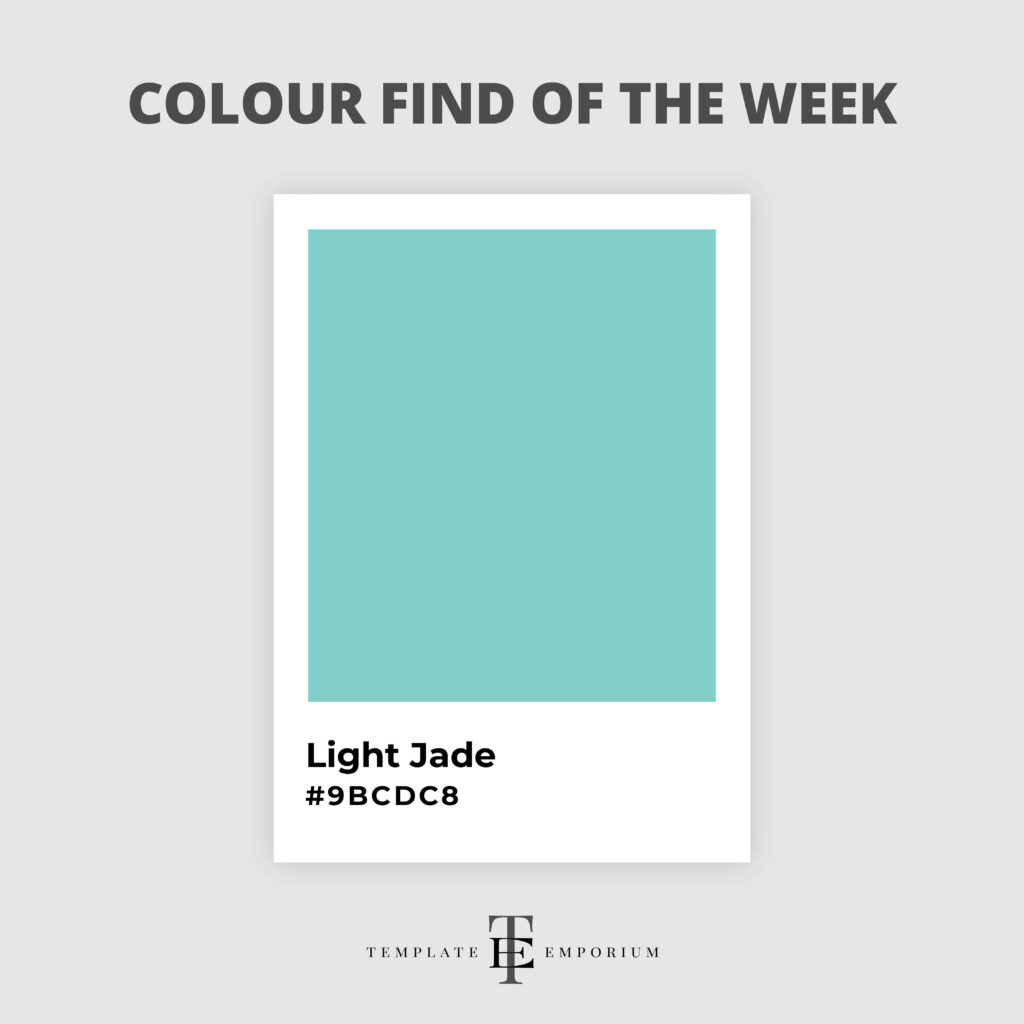 colour find of the week - light jade - The Template Emporium