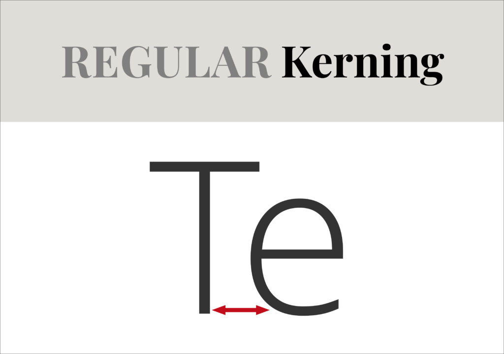 typography terms - regular kerning - The Template Emporium