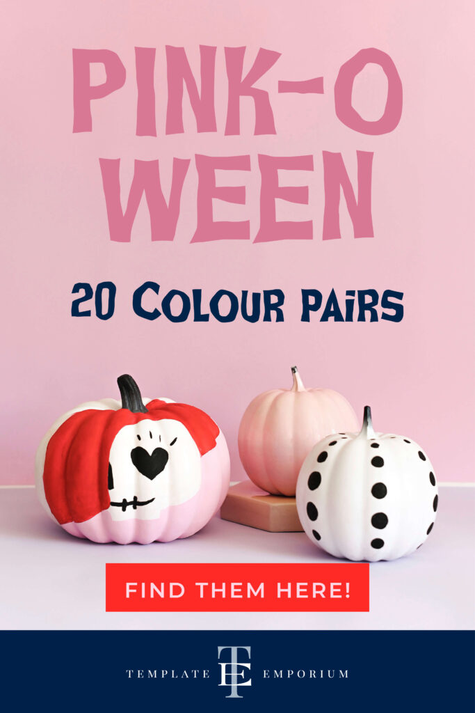 Pink-O-ween - 20 colour pairs - The Template Emporium