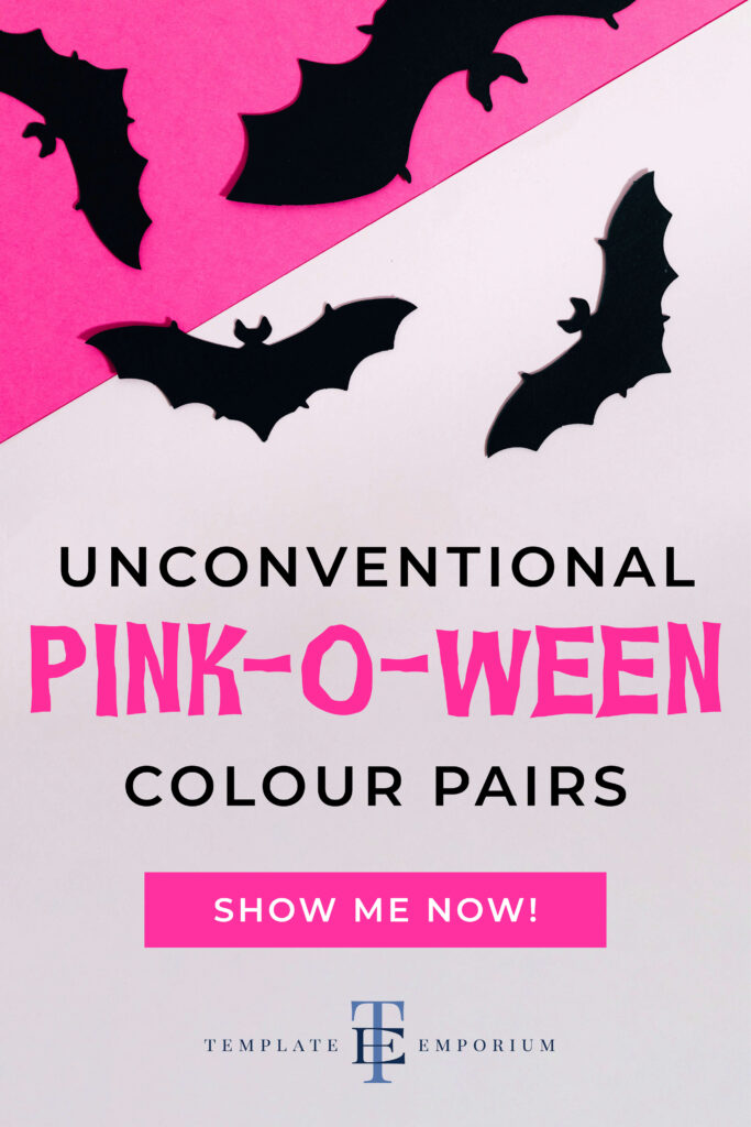 Pink-O-Ween colour pairs - Unconventional Pink-o-ween colours - The Template Emporium