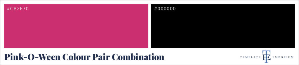 Pink-O-Ween colour pairs - Boo to You Beet + Bewitching Black - The Template Emporium