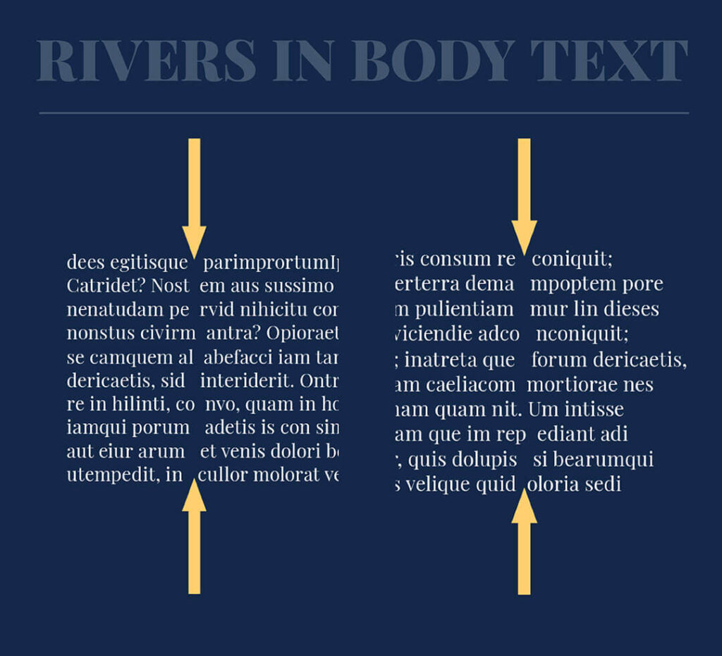type terms to avoid - rivers in body text paragraphs - the template emporium