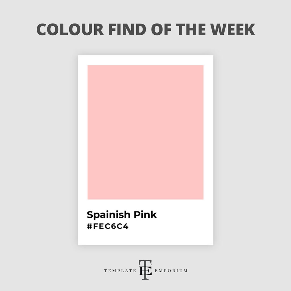 colour find of the week - spanish pink - The Template Emporium