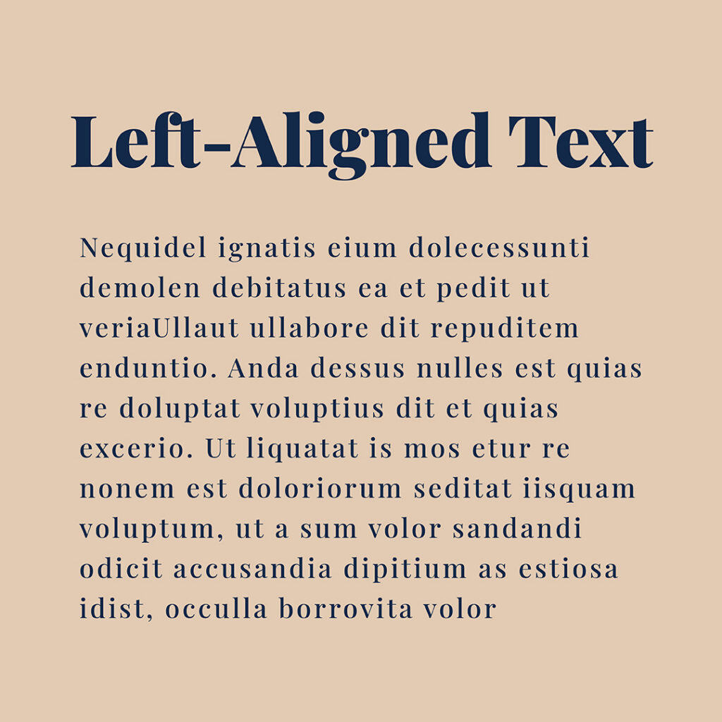 Text alignment - left-aligned - The Template Emporium