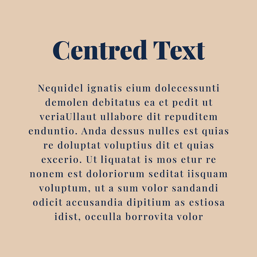 Text alignment -centred text - The Template Emporium