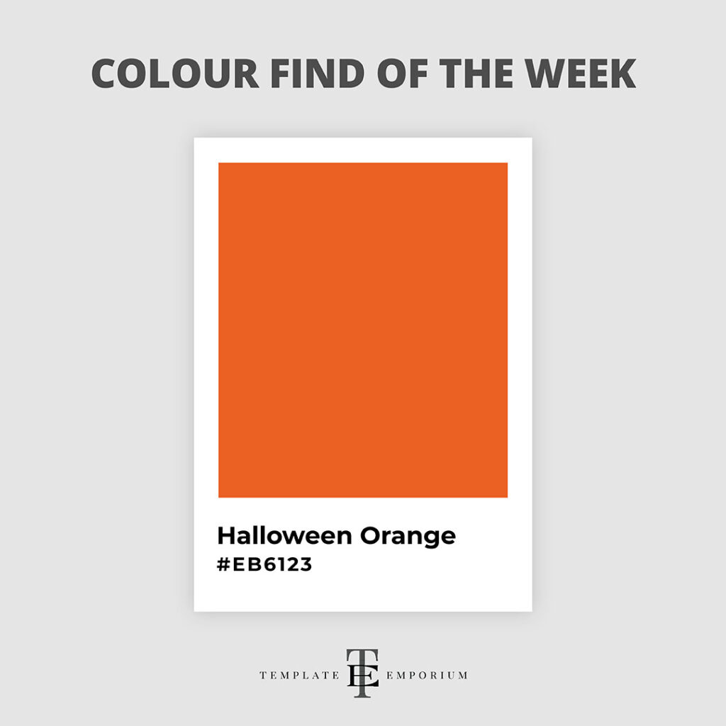 colour find of the week - halloween orange - The Template Emporium