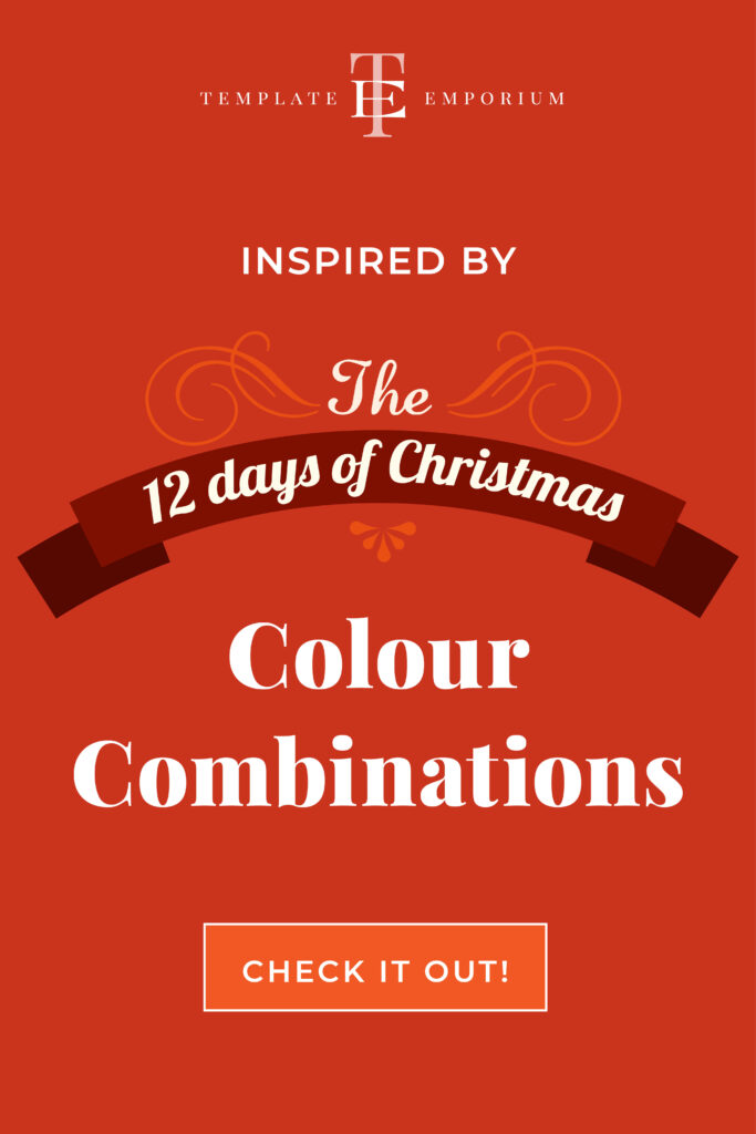 12 days of Christmas colour combos - The Template Emporium