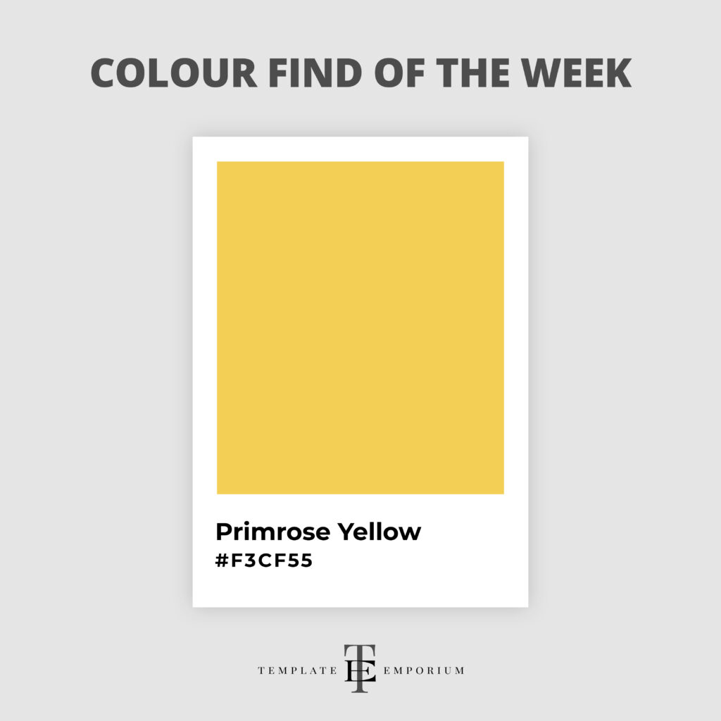 Colour find of the week - Primrose Yellow - The Template Emporium